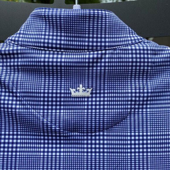 Peter Millar Womens Size Sm UPF 50 Sun Protective Zip Up Navy & White - Picture 2 of 4